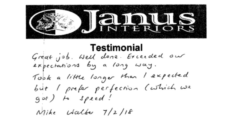 review of Janus Interiors bathroom