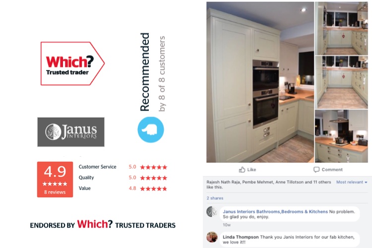 Our trusted trader review rating and kitchen installed for Linda Thompson 