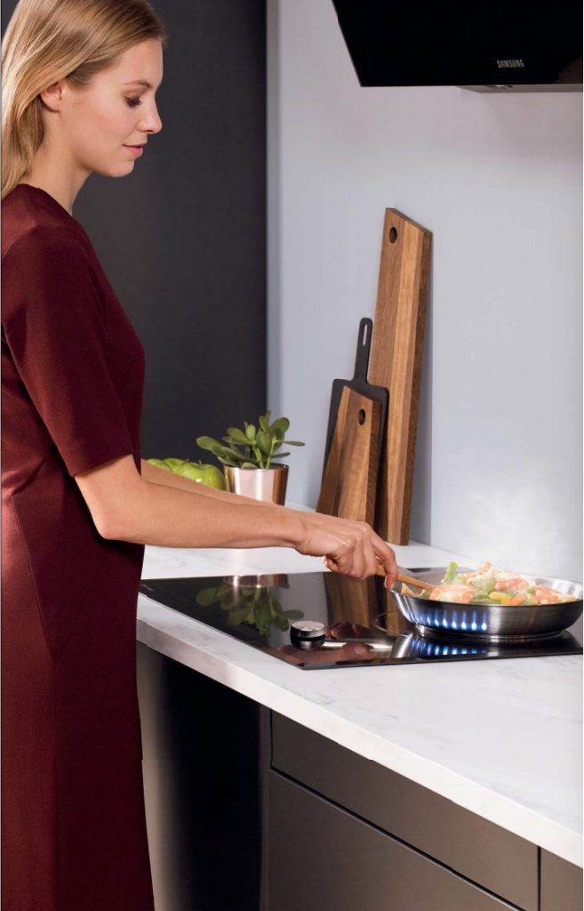 virtual flame cooking on Samsung Induction hob